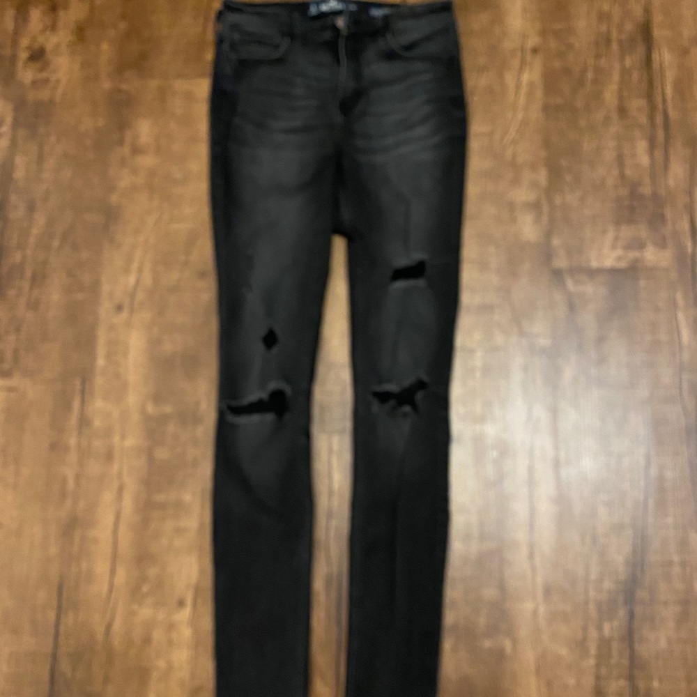 Black Ripped Hollister Jeans